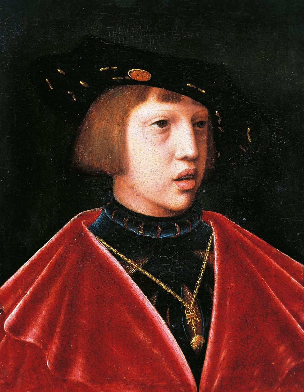 Portrét Karla V. jako dítěte (Ghent od Joos van (attr. to) Cleve