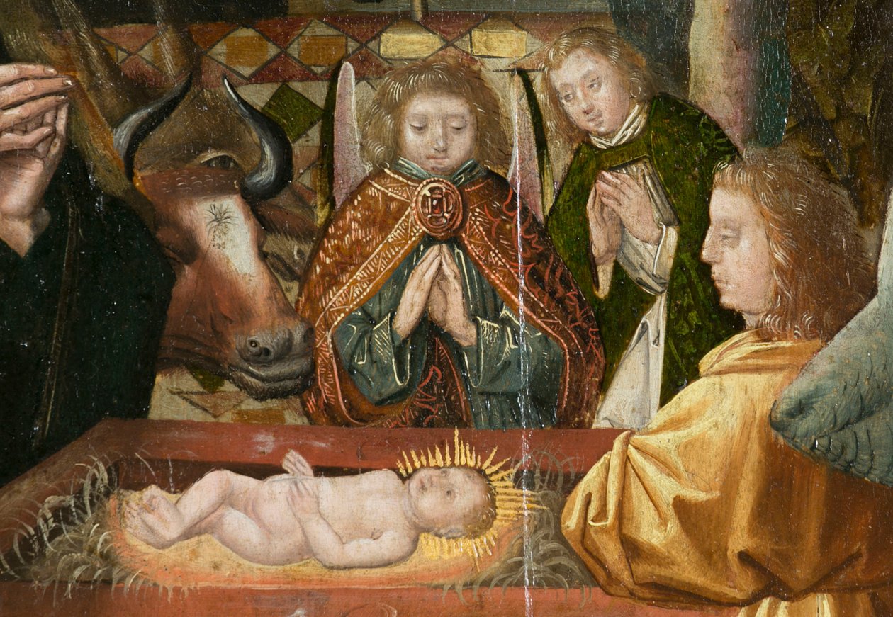 Triptych z Betléma, cca 1540 (malba na dřevě) od Joos van (attr. to) Cleve