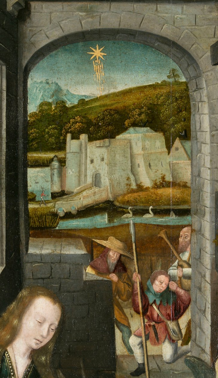 Triptych z Betléma, cca 1540 (malba na dřevě) od Joos van (attr. to) Cleve