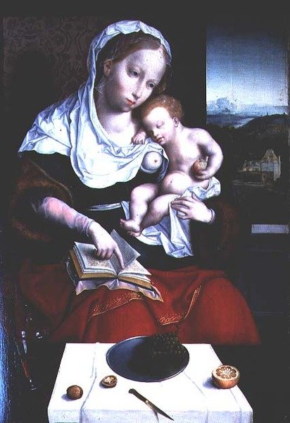 Madonna s dítětem od Joos van (school of) Cleve