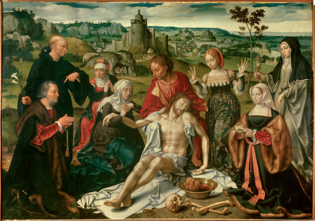 Oltářní obraz zneuctění Krista. Nizozemská malba od Joose Van Cleve (1485-1540) od Joos van Cleve