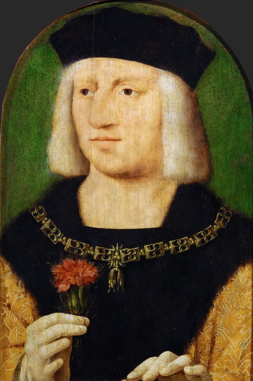 Rané nizozemské umění: Portrét císaře Maxmiliána I. (1459-1519) par Cleve, Joos van (asi 1485-1540), kolem 1508. Olej na dřevě, 28,5x22,3. Uměleckohistorické muzeum, Vienne od Joos van Cleve