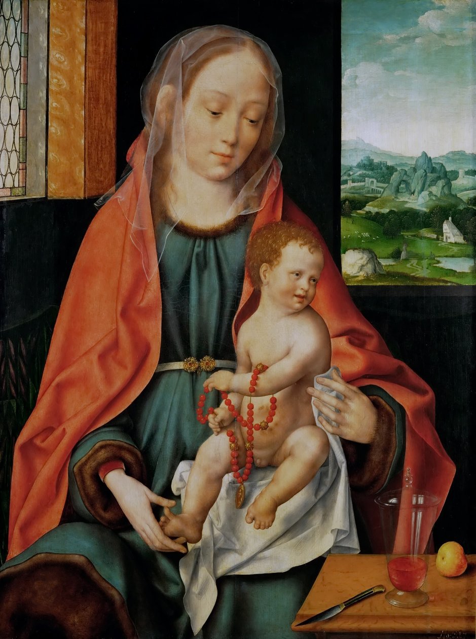 Německy: Maria mit Kind Panna s dítětem od Joos van Cleve