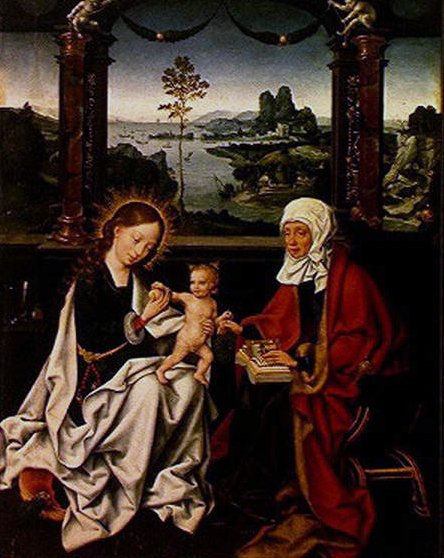 Madona s dítětem a svatá Anna od Joos van Cleve