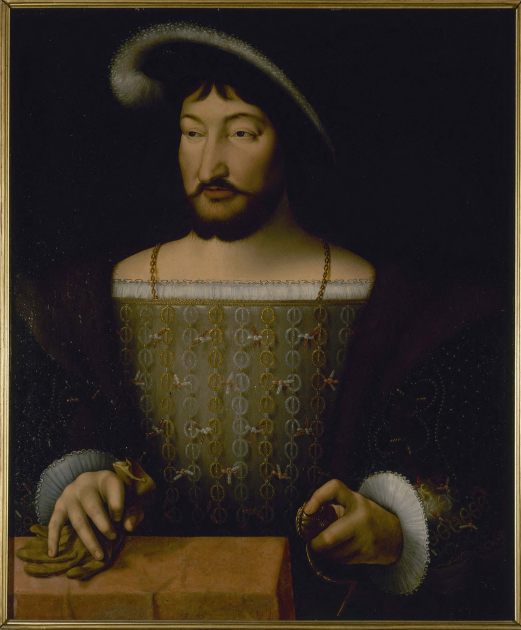Portrét Františka I., krále Francie od Joos van Cleve