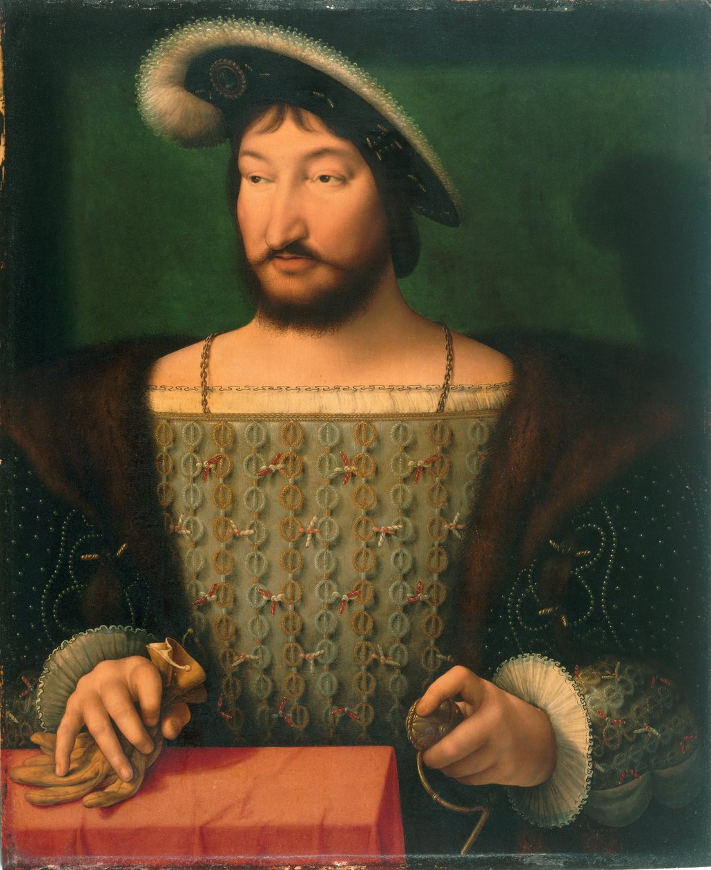 Portrét francouzského krále Františka I. od Joos van Cleve