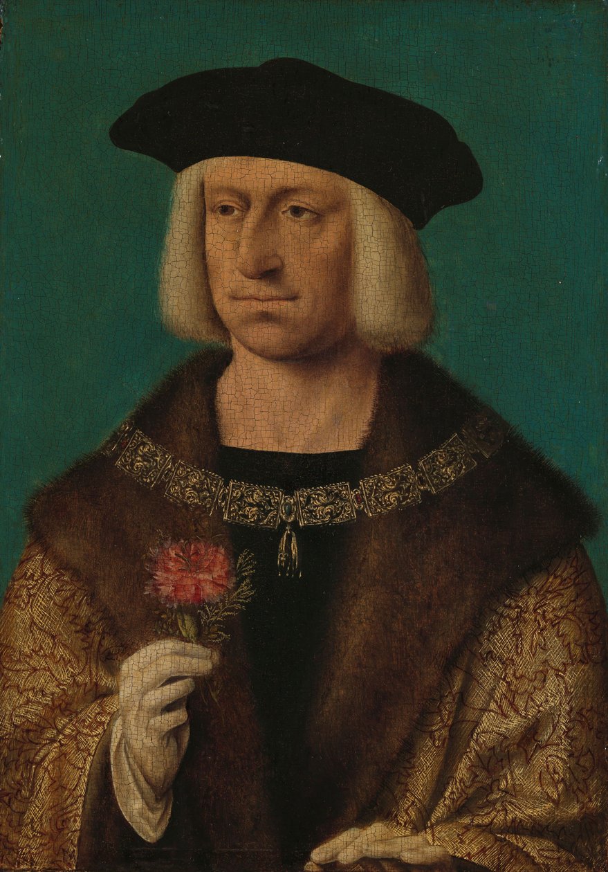 Portrét Maxmiliána I., kolem roku 1530 od Joos van Cleve