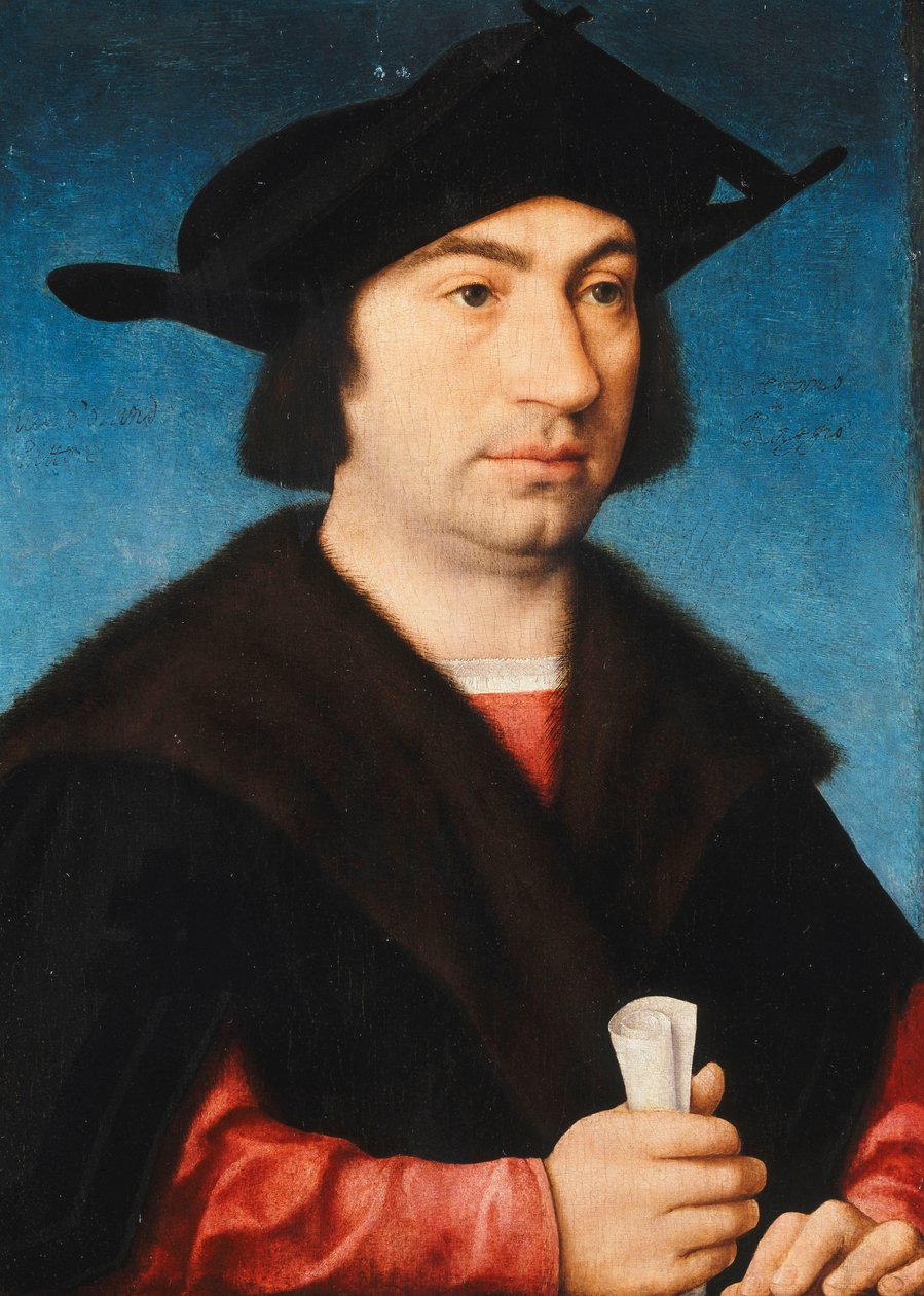 Portrét Stefano Raggio, poloviční délka, od Joos van Cleve