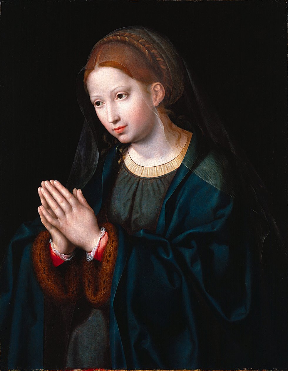 Panna Maria v modlitbě od Joos van Cleve