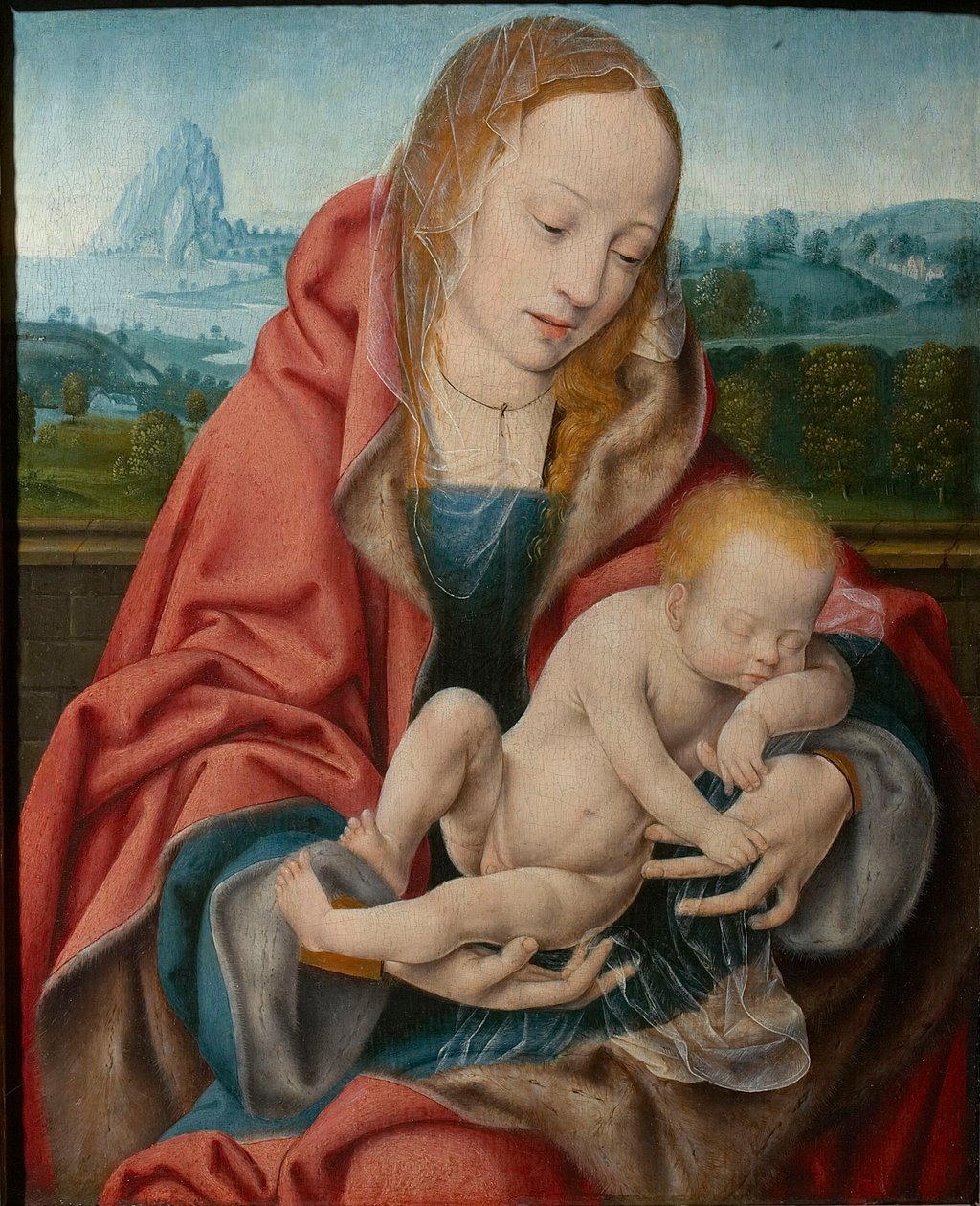 Panna se spícím dítětem, cca 1510-1520. od Joos van Cleve