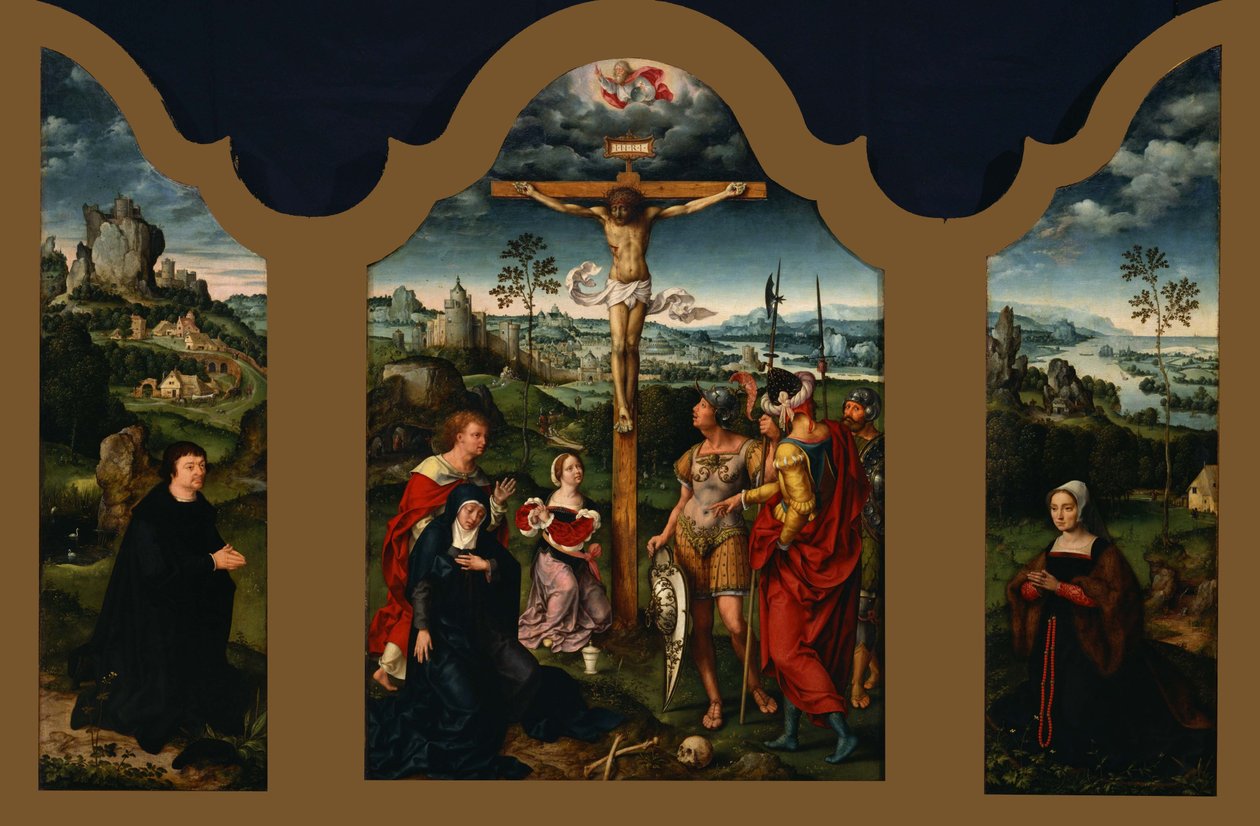 Triptych: Ukřižování Krista od Joos van Cleve