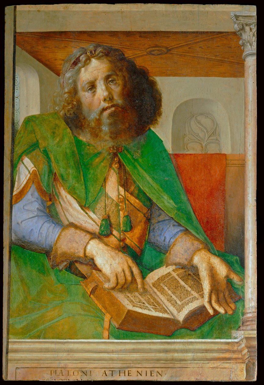 Platón, řecký filozof ... od Joos van Gent (fl.1460 75)