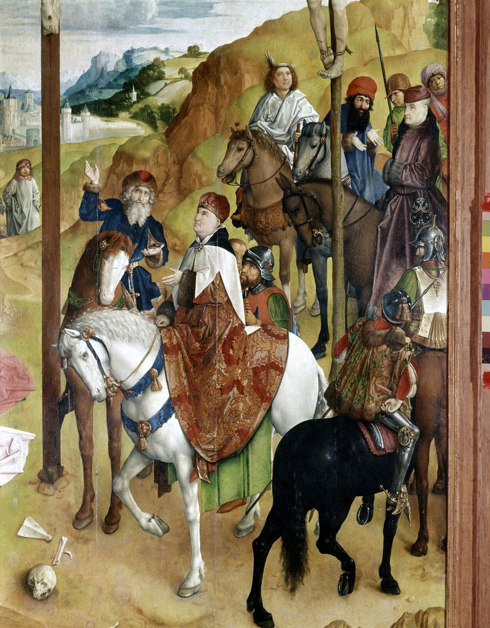 Triptych Ukřižování z Gentu od Joos van Gent (fl.1460 75)