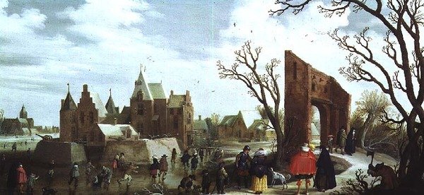 Winter, 1624 (panel) (pár 81006) od Joost Cornelisz. Droochsloot
