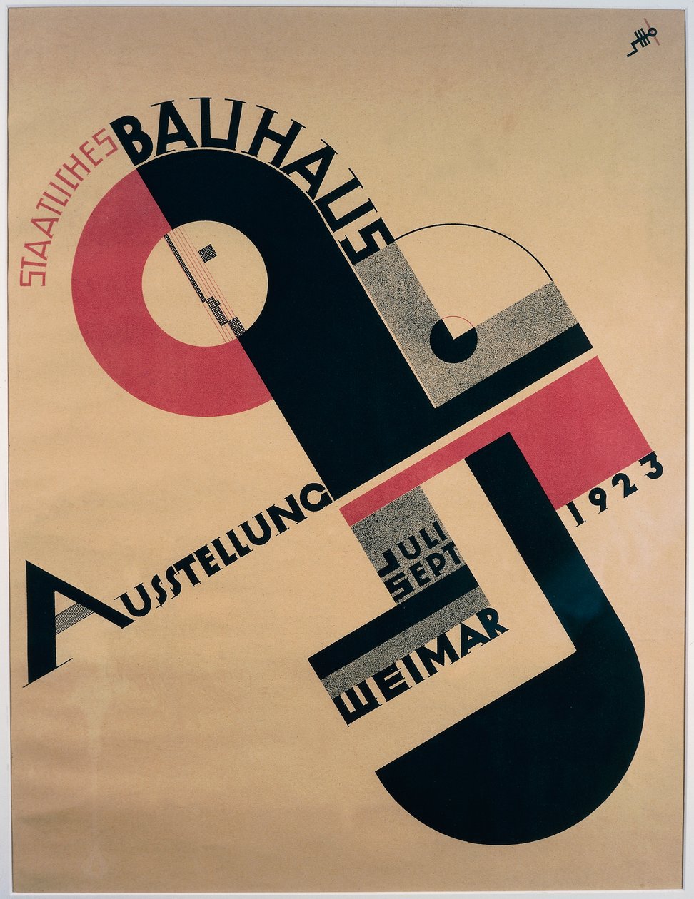 Výstavní plakát Bauhaus od Joost Schmidt