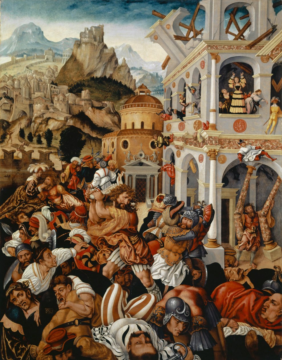 Příběh Samsona, kolem 1525-1530 (olej na panelu) od Jorg I Breu