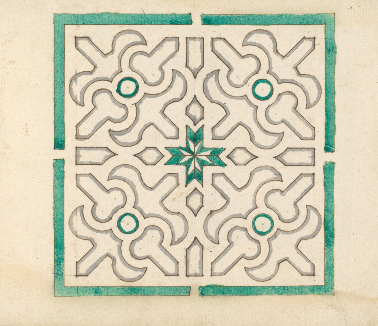 Album obsahující 75 kreseb pro zahradní mříže a partery, ca. 1610-40. od Jorg Rurfinger