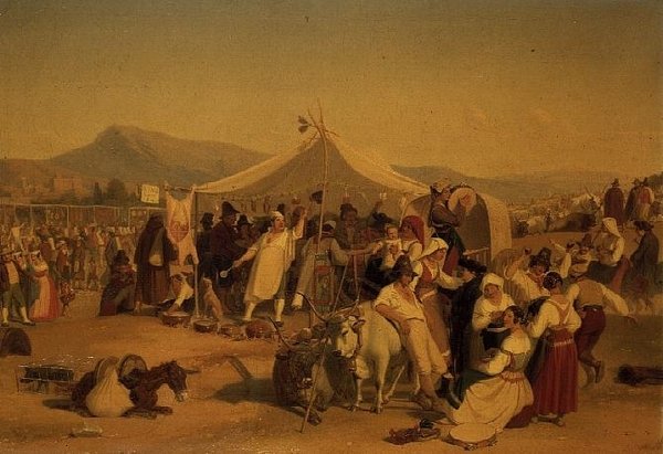 Veletrh v římské Campagna od Jorgen Valentin Sonne