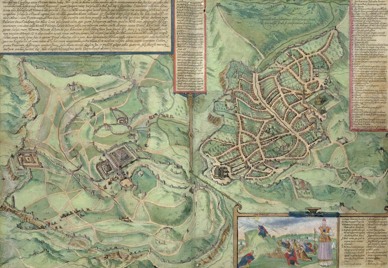 Mapa Jeruzaléma, z 