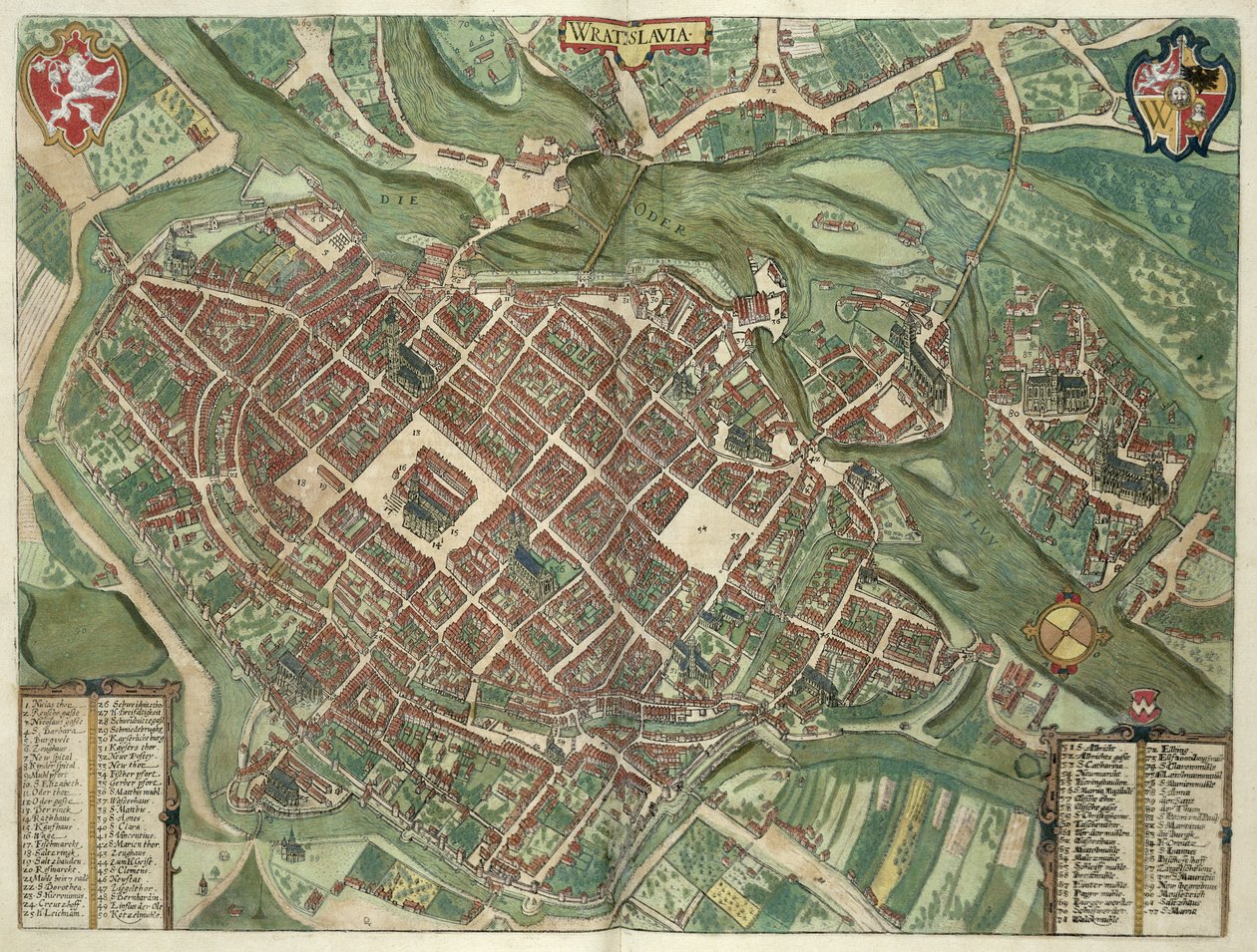 Mapa WRATISLAVA Bresslaw, z 