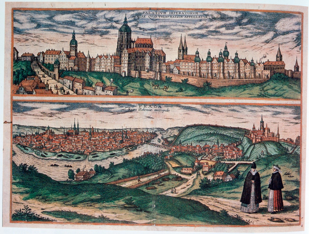 Pohled na Prahu, c1572 od Joris Hoefnagel