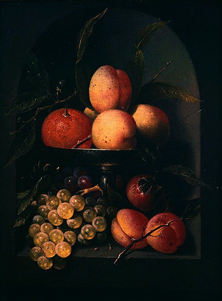 Tazza of Fruit in a Stone Niche (olej na plátně) od Joris van Son