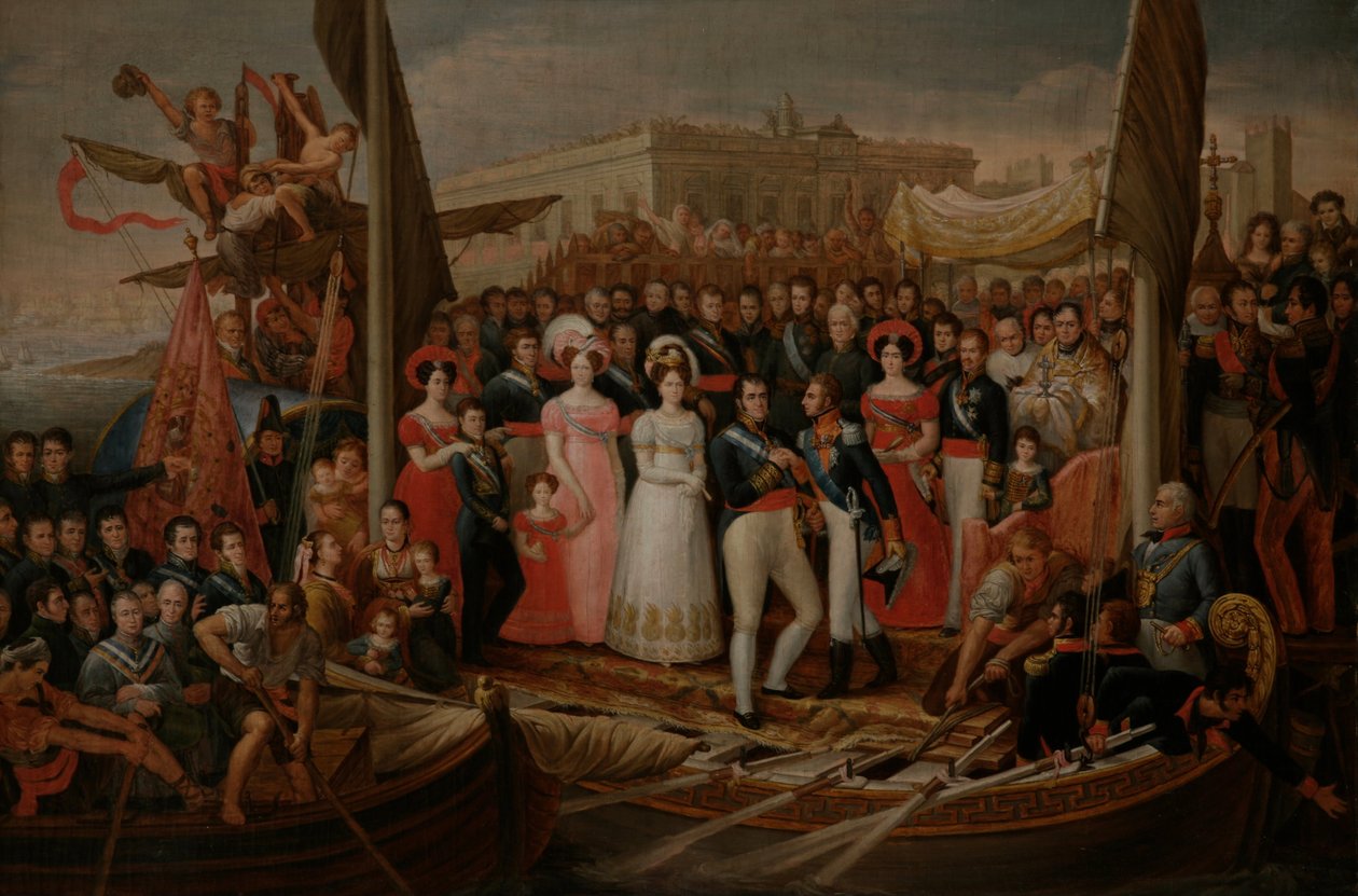 Přistání Ferdinanda VII v El Puerto de Santa María od José Aparicio