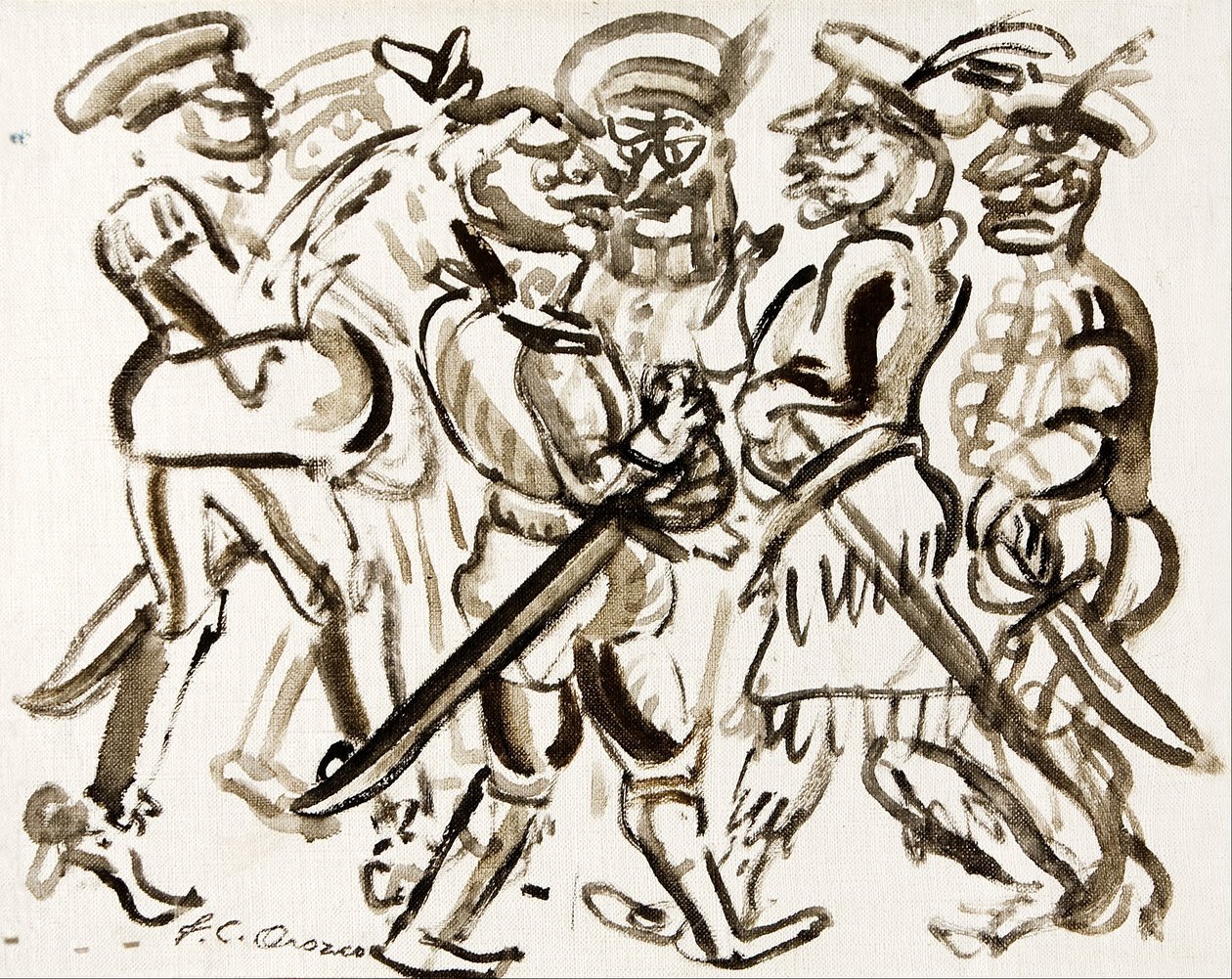 Žertovní štáb od José Clemente Orozco