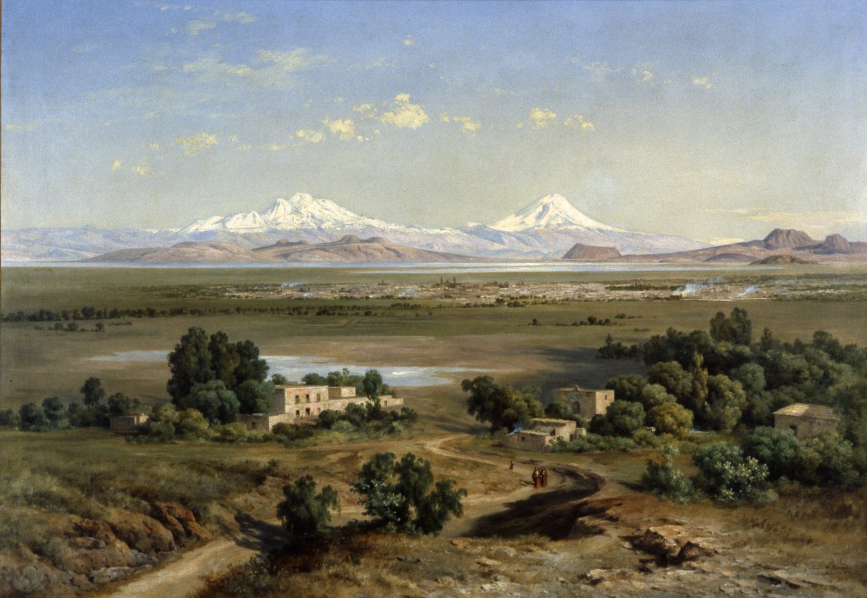 Pohled na Mexiko v roce 1905 z kopce Guadalupe, 1905 od José Marí Velasco