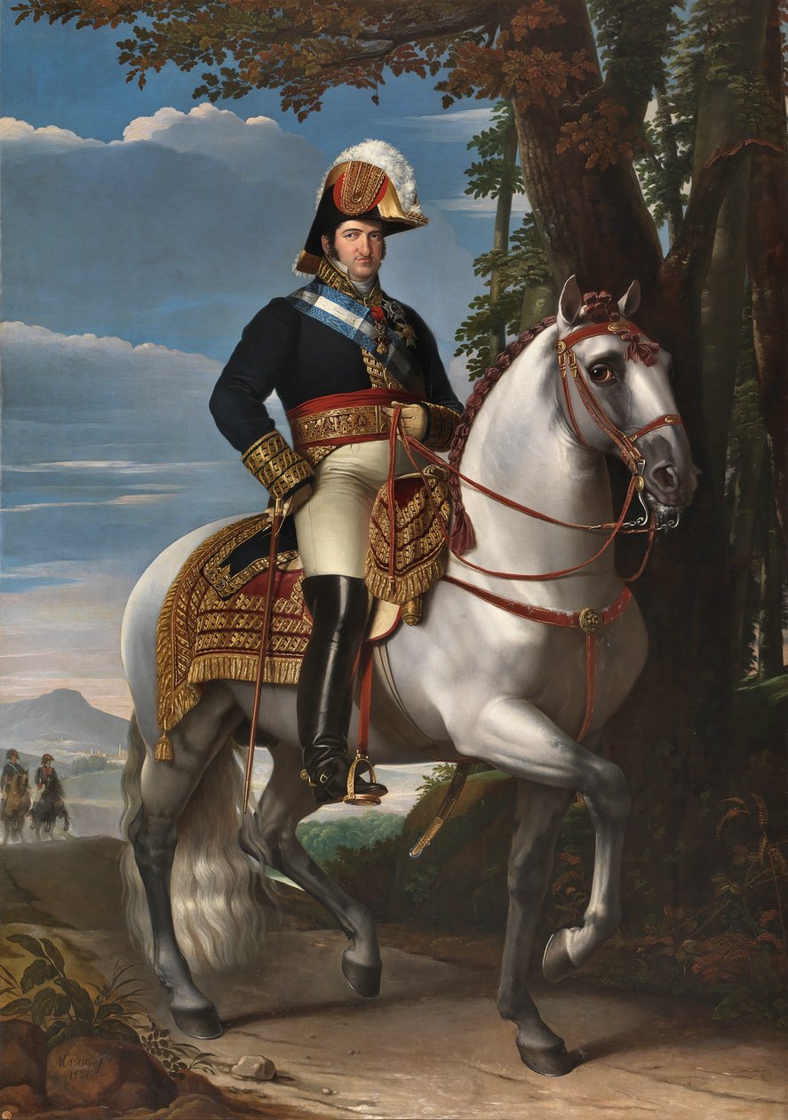 Ferdinand VII na koni od José de Madrazo y Agudo