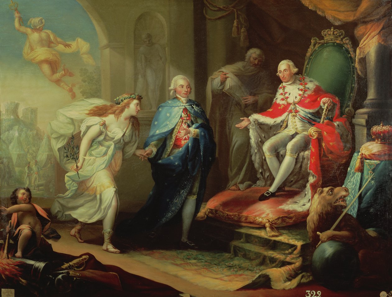 Godoy darující mír Karlu IV, 1796 od José Aparicio