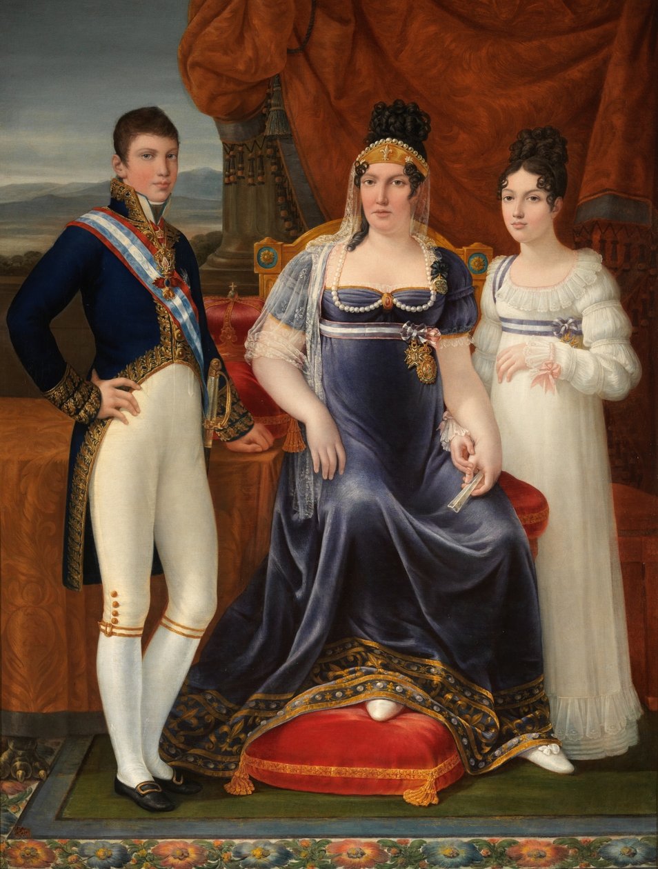 Španělština:  La reina de Etruria y sus hijos Královna Etrurie a její děti od José Aparicio