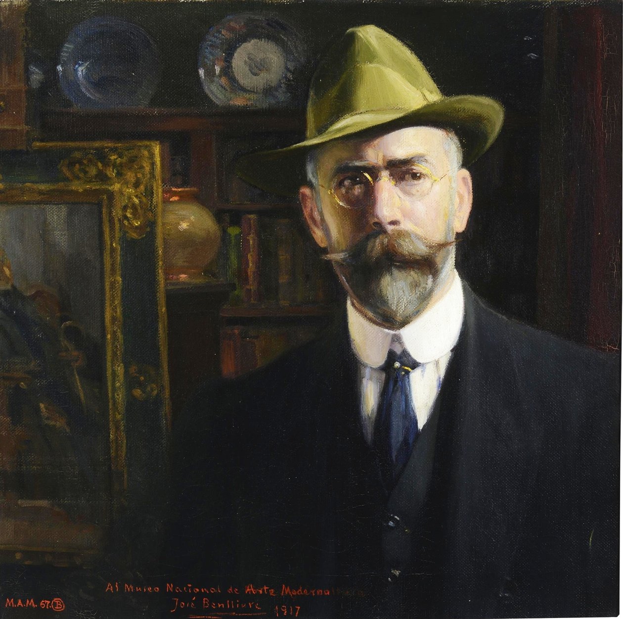 Španělština:  Autorretrato Autoportrét od Jose Benlliure y Gil