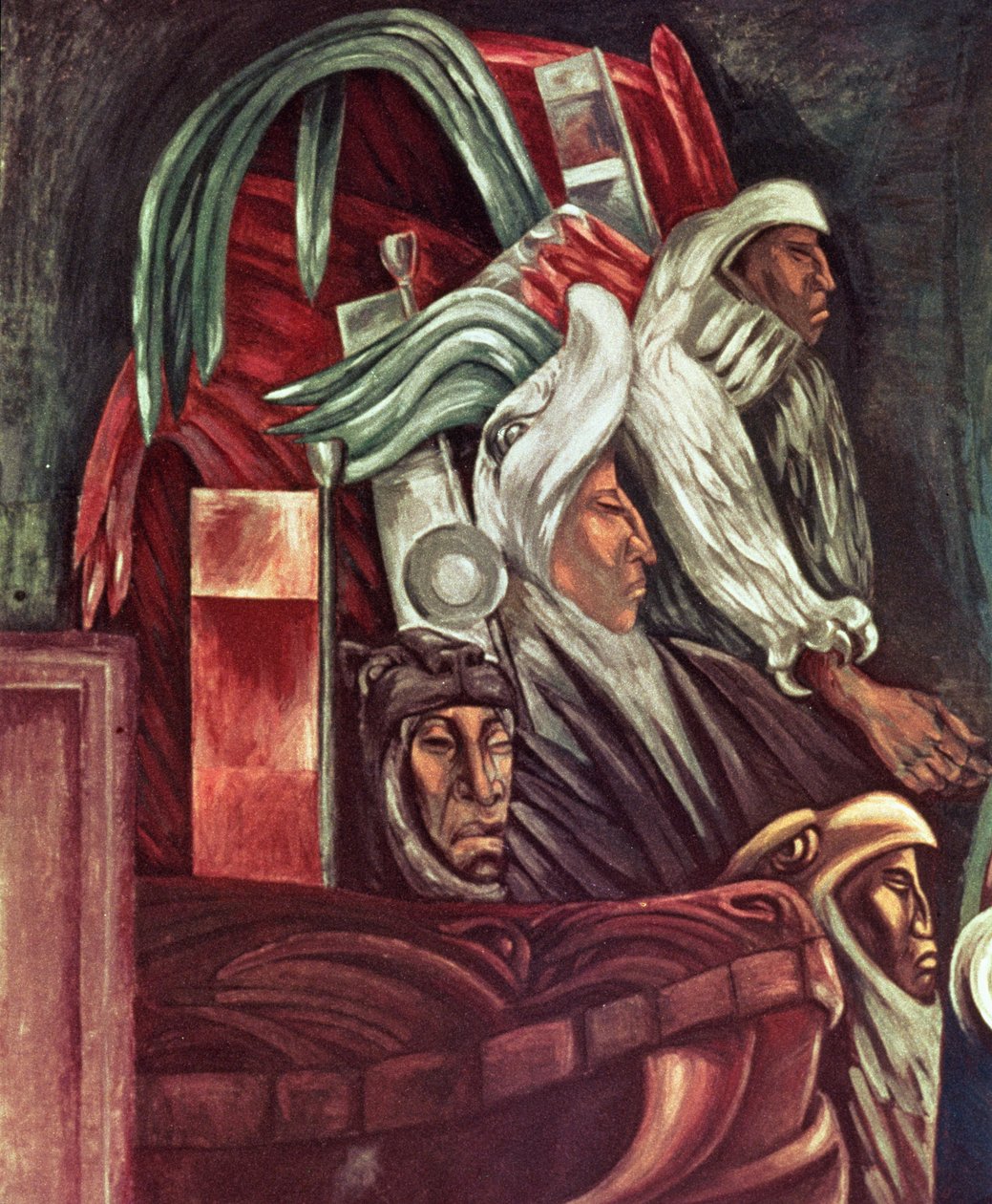 Aztéčtí válečníci z Eposu americké civilizace od José Clemente Orozco