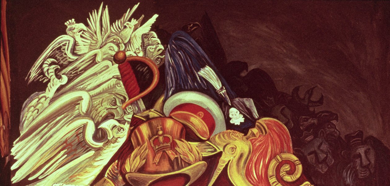 Dekorativní panel z Eposu americké civilizace od José Clemente Orozco