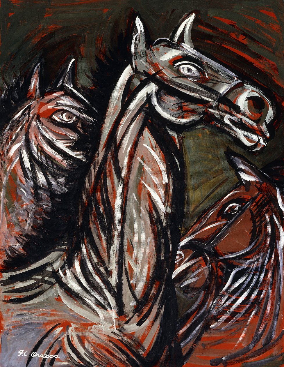 koně; Koně od José Clemente Orozco