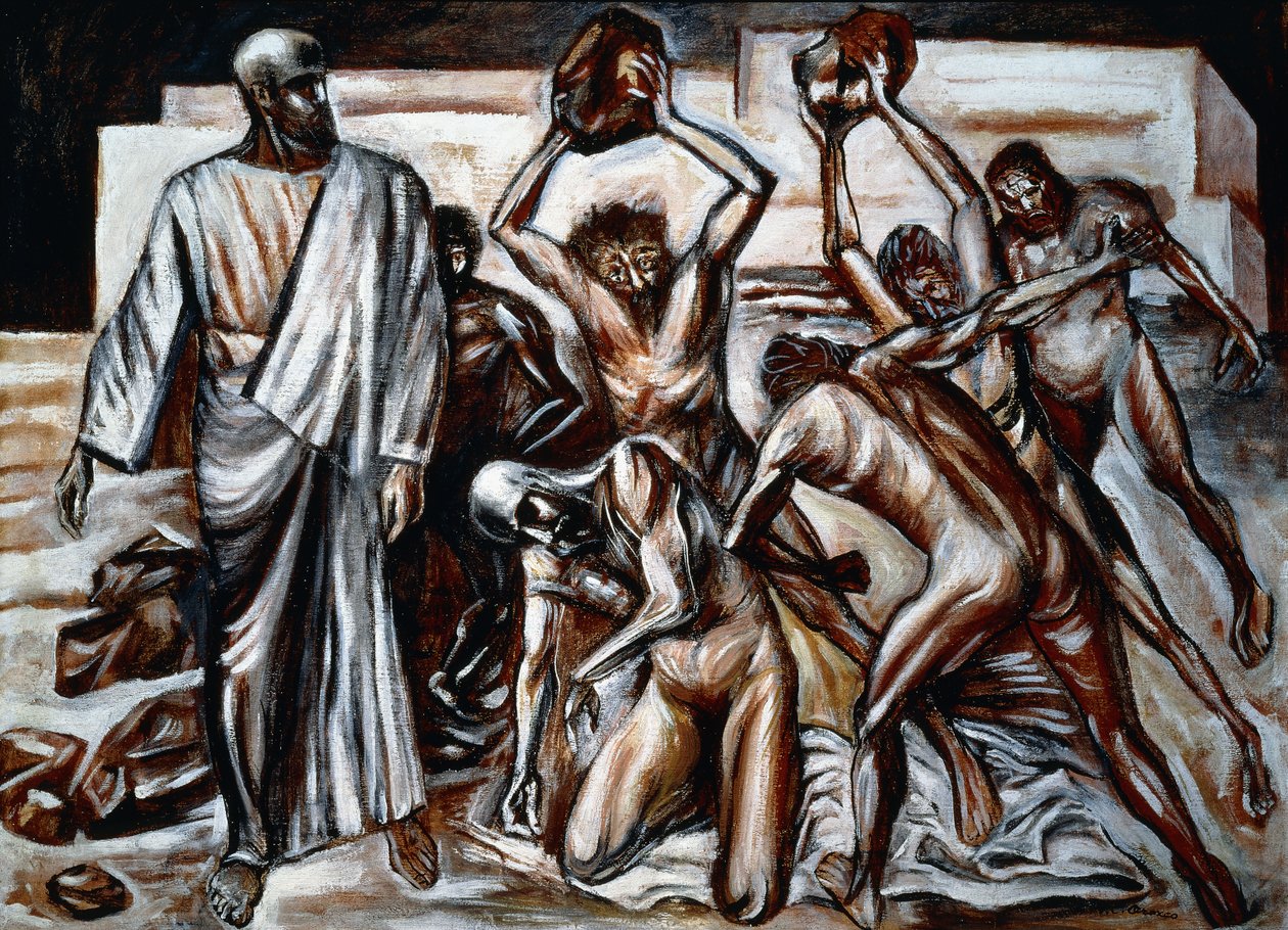 Umučení svatého Estebana od José Clemente Orozco