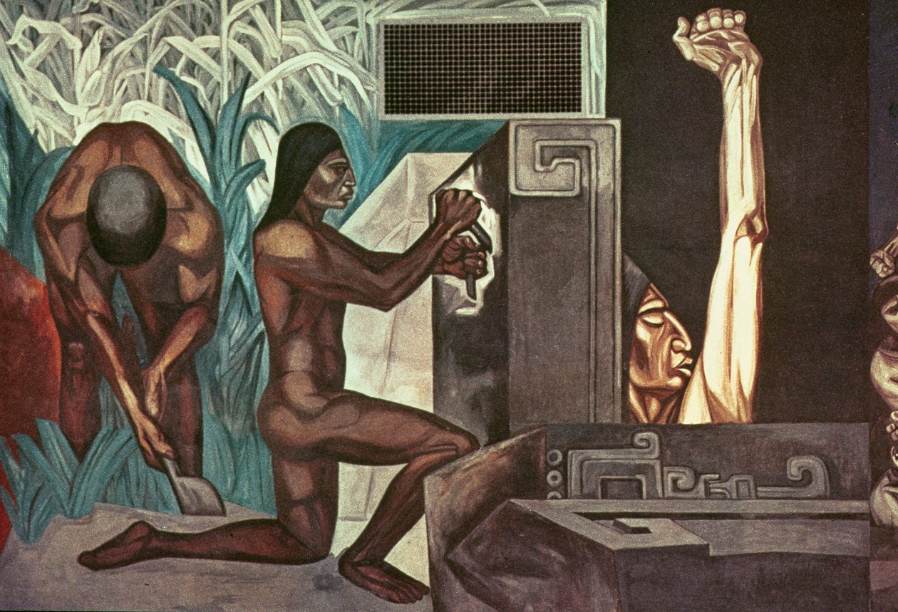 Předkolumbovský zlatý věk, z Eposu americké civilizace od José Clemente Orozco