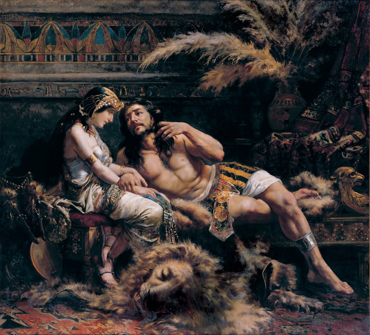 Samson a Dalila, 1887 od José Echenagusia Errazquin