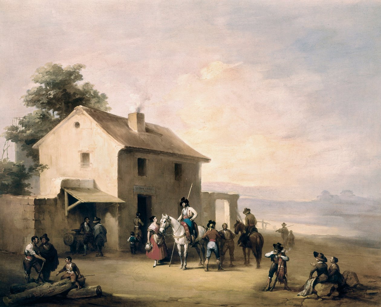 Country Inn. Obraz od Jose ELBO (1804-1844) od José Elbo
