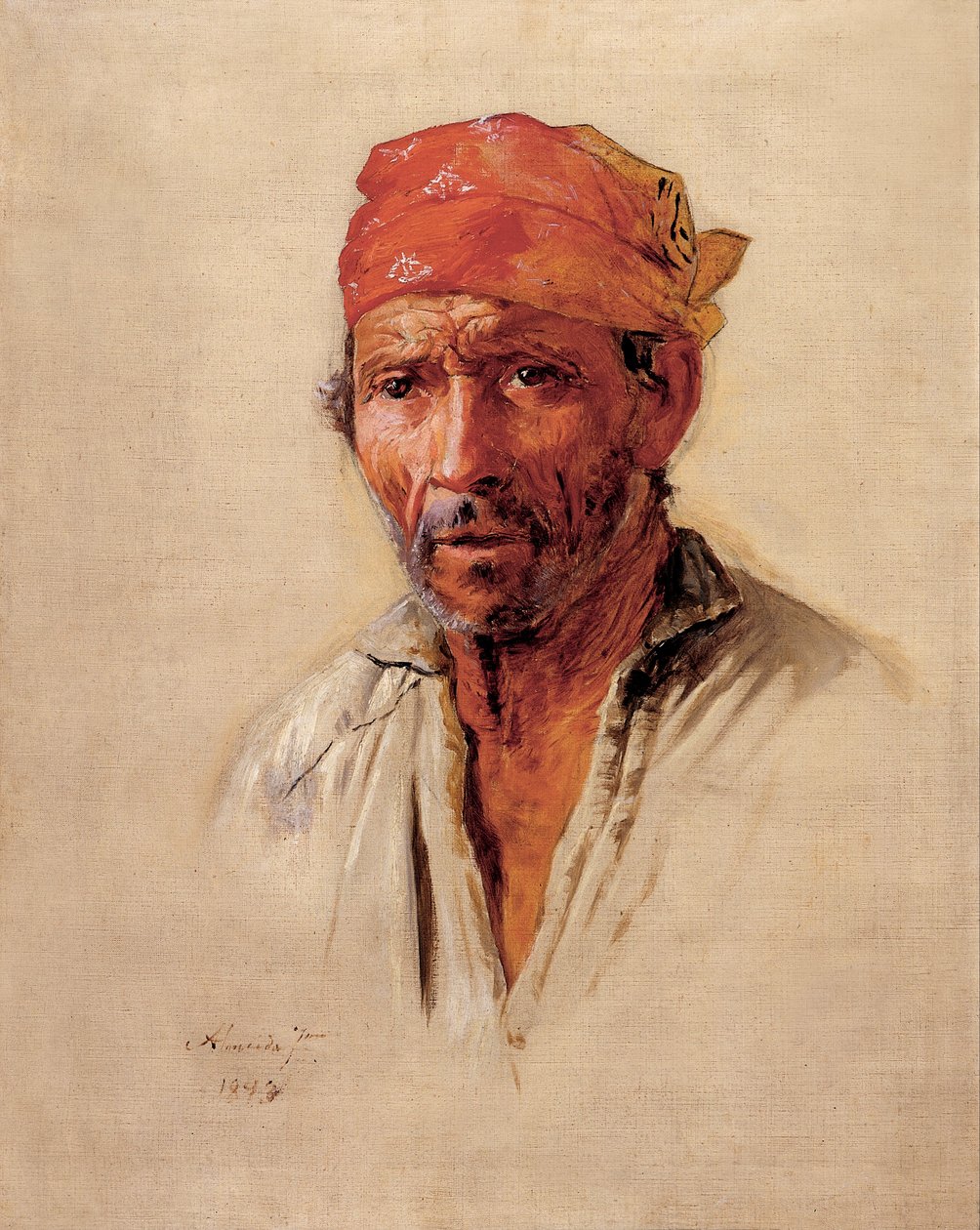 Studie hlavy Caipira od José Ferraz de Almeida Júnior