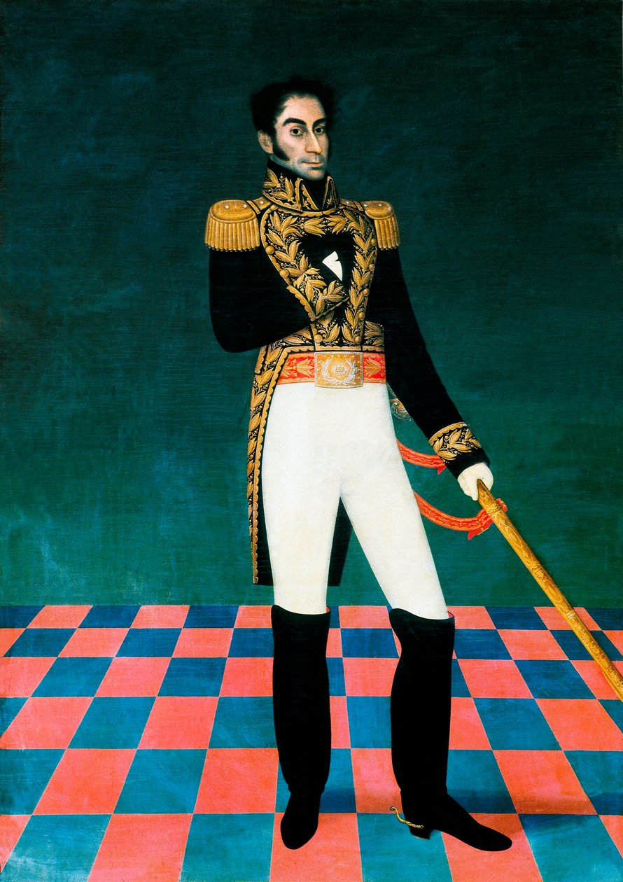 Portrét venezuelského politika a vojáka Simona Bolivara (1783-1830). Obraz od Jose Gil de Castro (1785-1841). 19. století. Dům svobody, Sucre, Bolívie. od José Gil de Castro