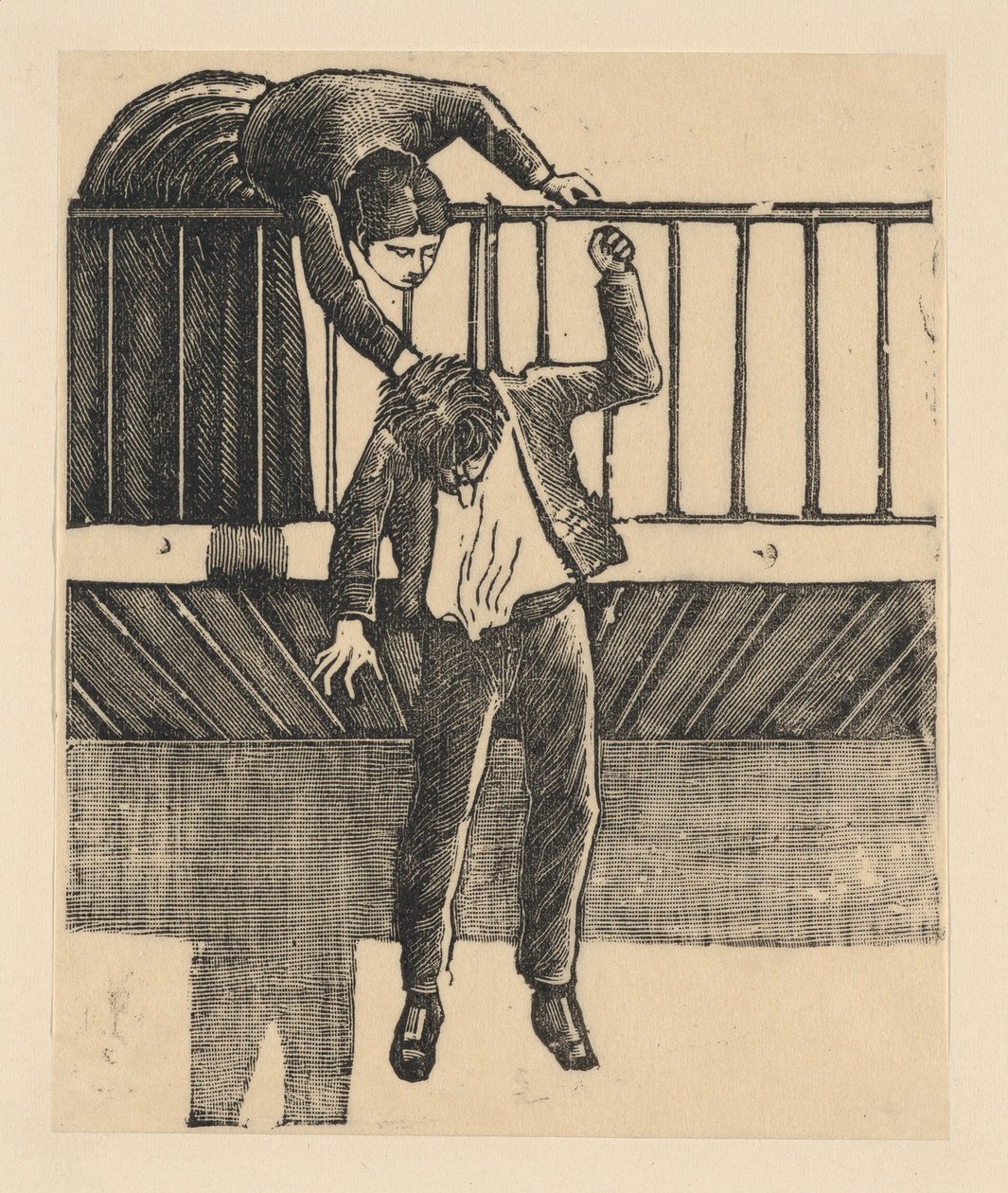 Žena objeví muže, který spáchal sebevraždu oběšením na bal..., ca. 1900-1910. od José Guadalupe Posada