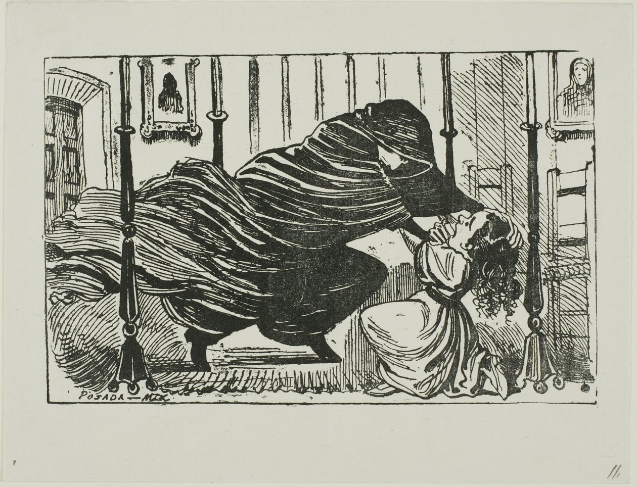 Ilustrace k příběhu od José Guadalupe Posada