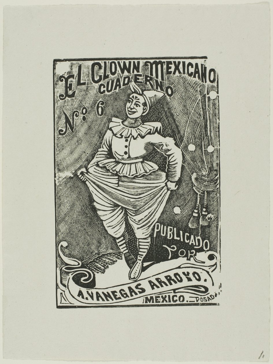 Mexický klaun, číslo 6 od José Guadalupe Posada