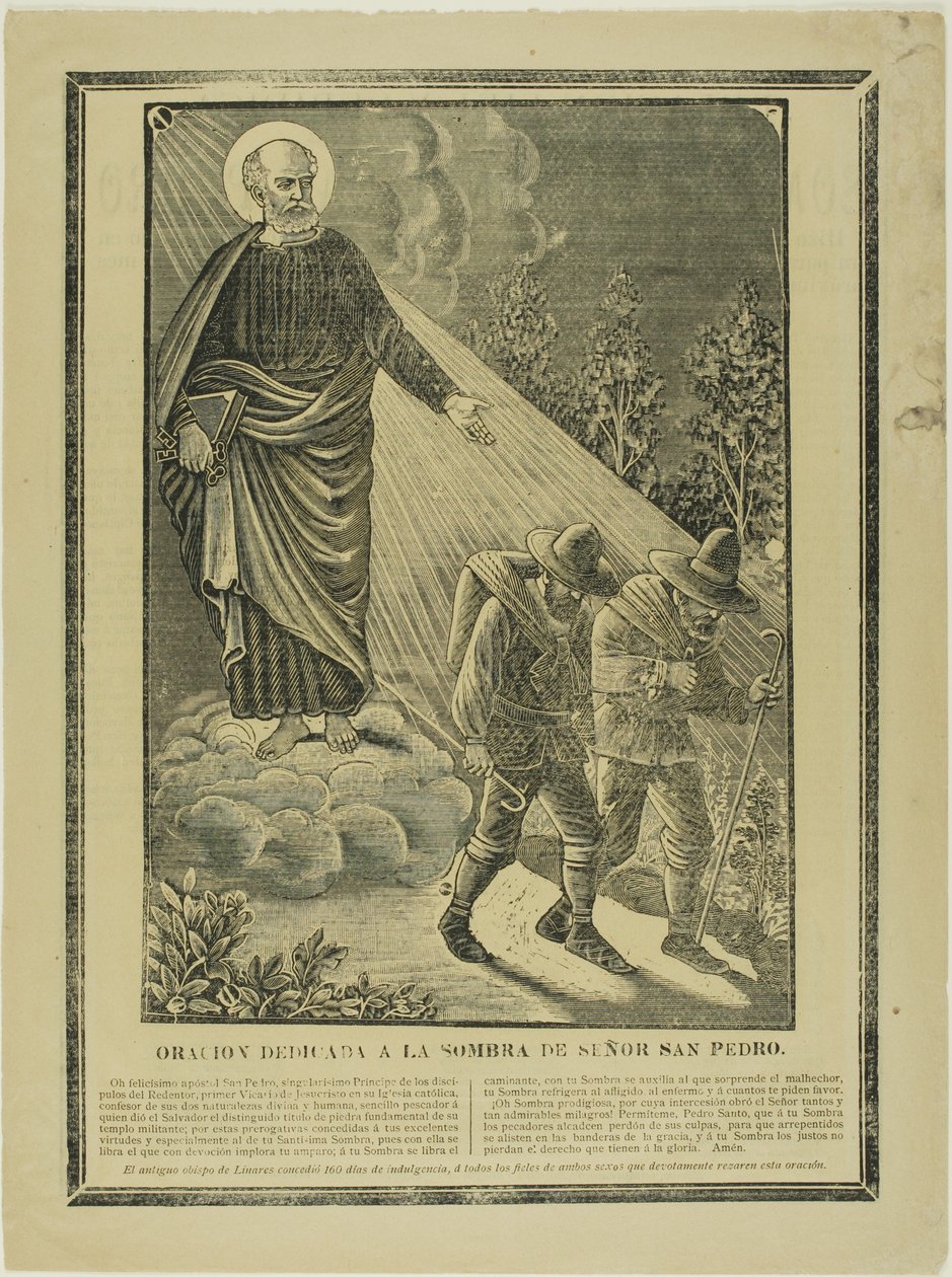 Modlitba věnovaná stínu svatého Petra od José Guadalupe Posada