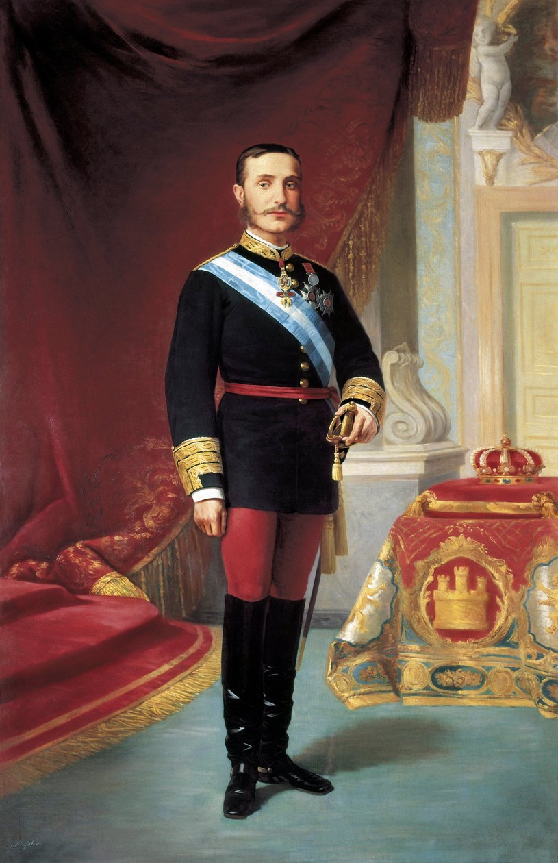 Portrét Alfonse XII (1857-1885) od José María Galván y Candela