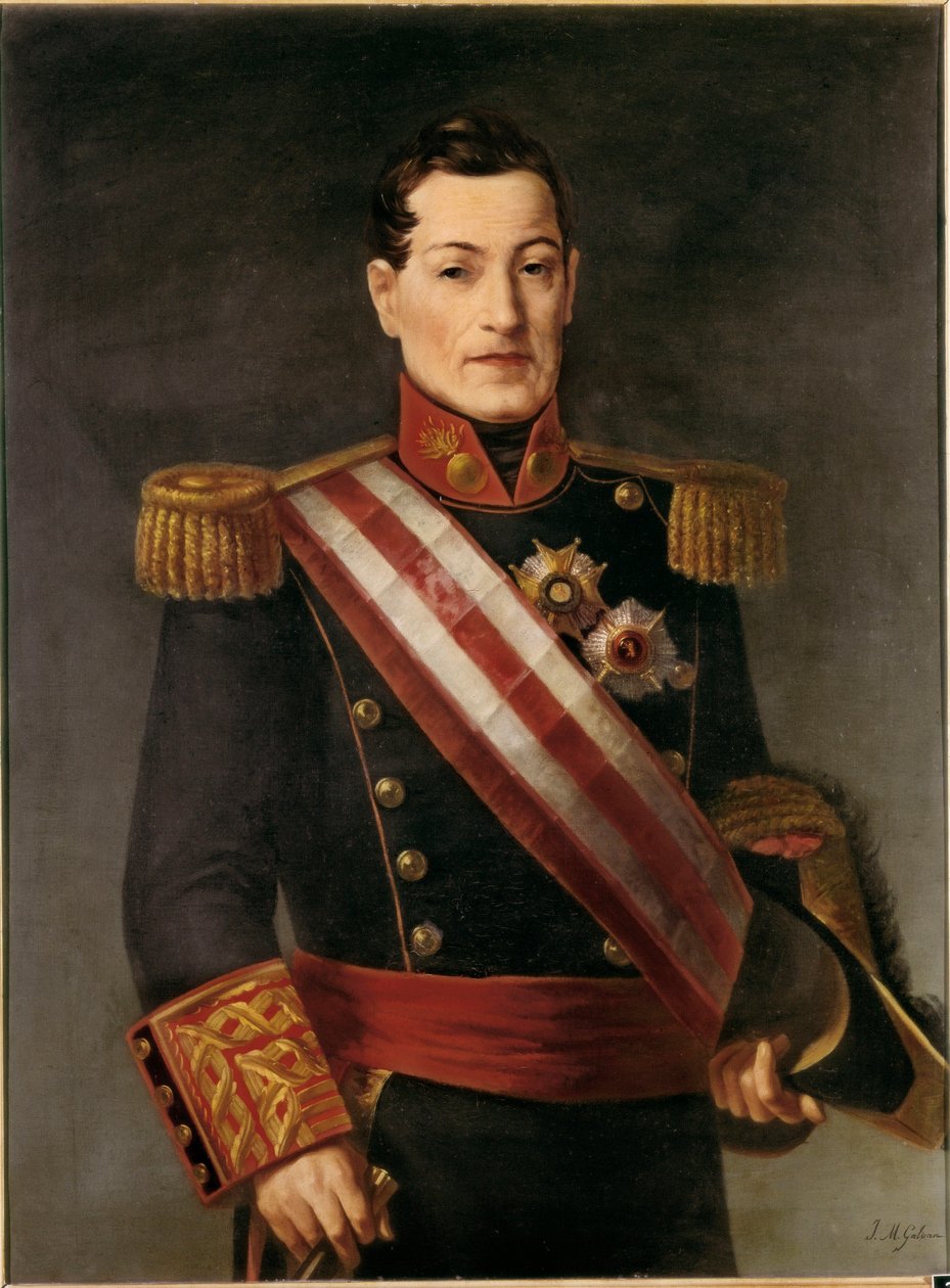 Portrét Ildefonsa Dieze de Rivera, hraběte z Almodovaru (1777-1846), španělského vojáka a politika. Obraz Jose Maria GALVAN Y CANDELA (1837-1899) 19. stol. od José María Galván y Candela