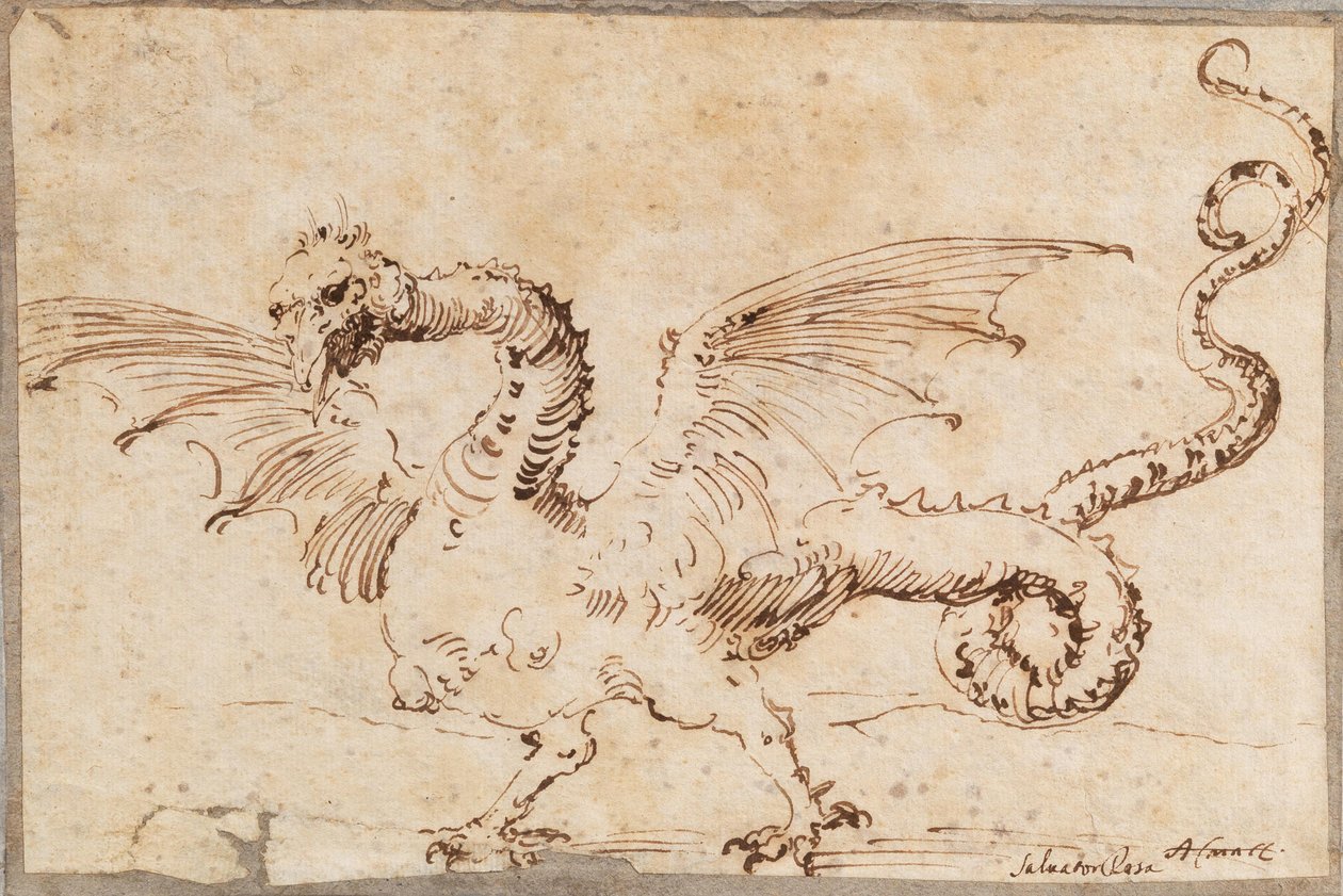 Studie draka, 20. léta 17. století. od José Ribera de