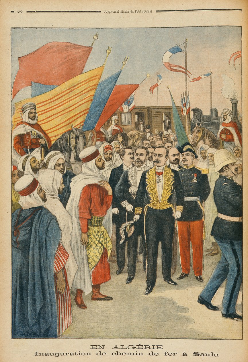 Otevření železnice Saida v Alžírsku, ilustrace z 